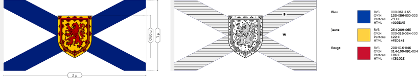 Constructioin du drapeau de la Nouvelle-Ecosse