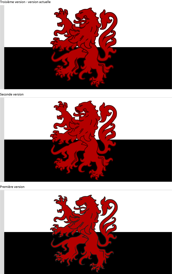 Versions du drapeau du Poitou