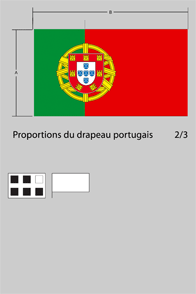proportions du drapeau portugais